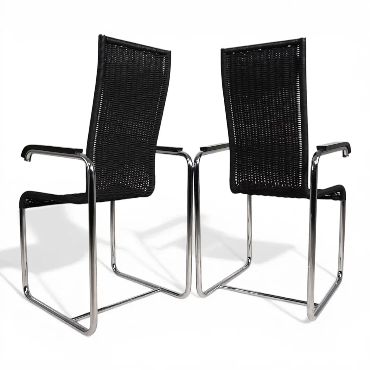 Coppia di sedie Tecta D25 con braccioli di Axel Bruchhäuser, anni '80 5