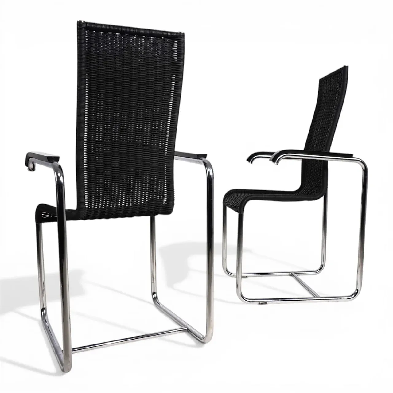 Coppia di sedie Tecta D25 con braccioli di Axel Bruchhäuser, anni '80 6