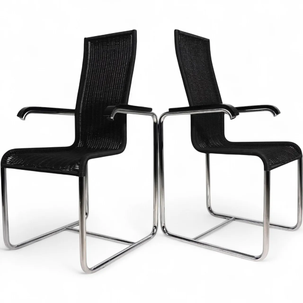 Coppia di sedie Tecta D25 con braccioli di Axel Bruchhäuser, anni '80 11