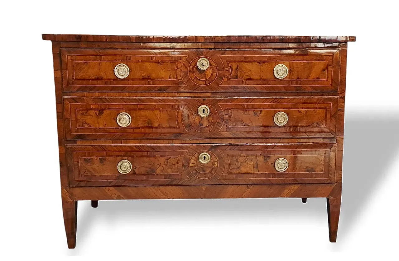 Louis XVI wooden chest of drawers, 18th century 3