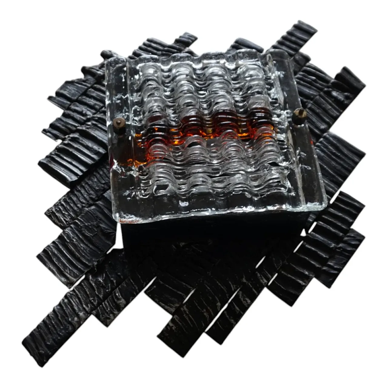 Poliarte brutalist wall lamp by Albano Poli, 1970s 1