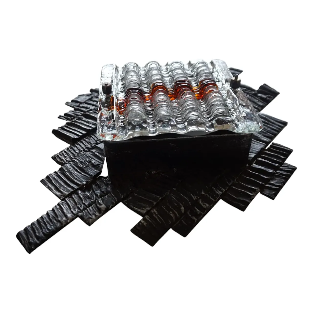 Poliarte brutalist wall lamp by Albano Poli, 1970s 2