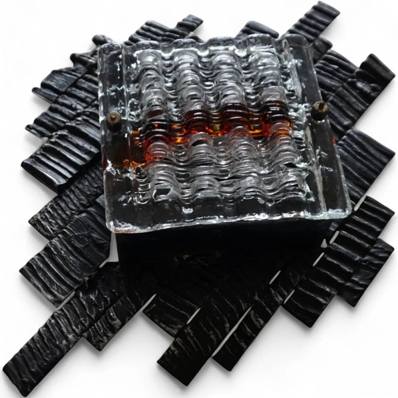 Poliarte brutalist wall lamp by Albano Poli, 1970s 9