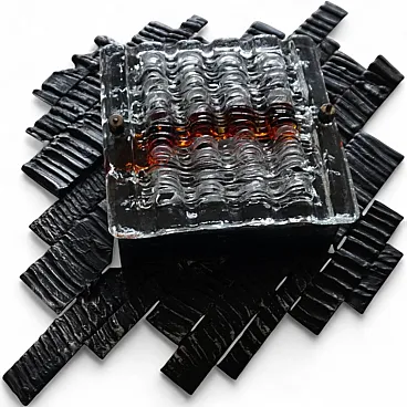 Lampada da parete brutalista Poliarte di Albano Poli, anni '70