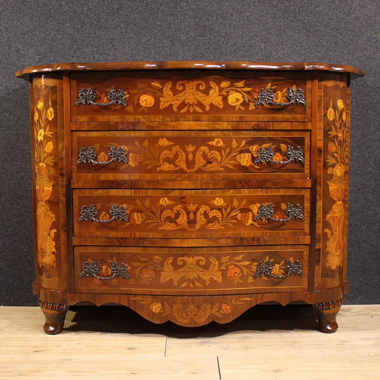 Dutch inlaid chest of drawers, 20th century 2