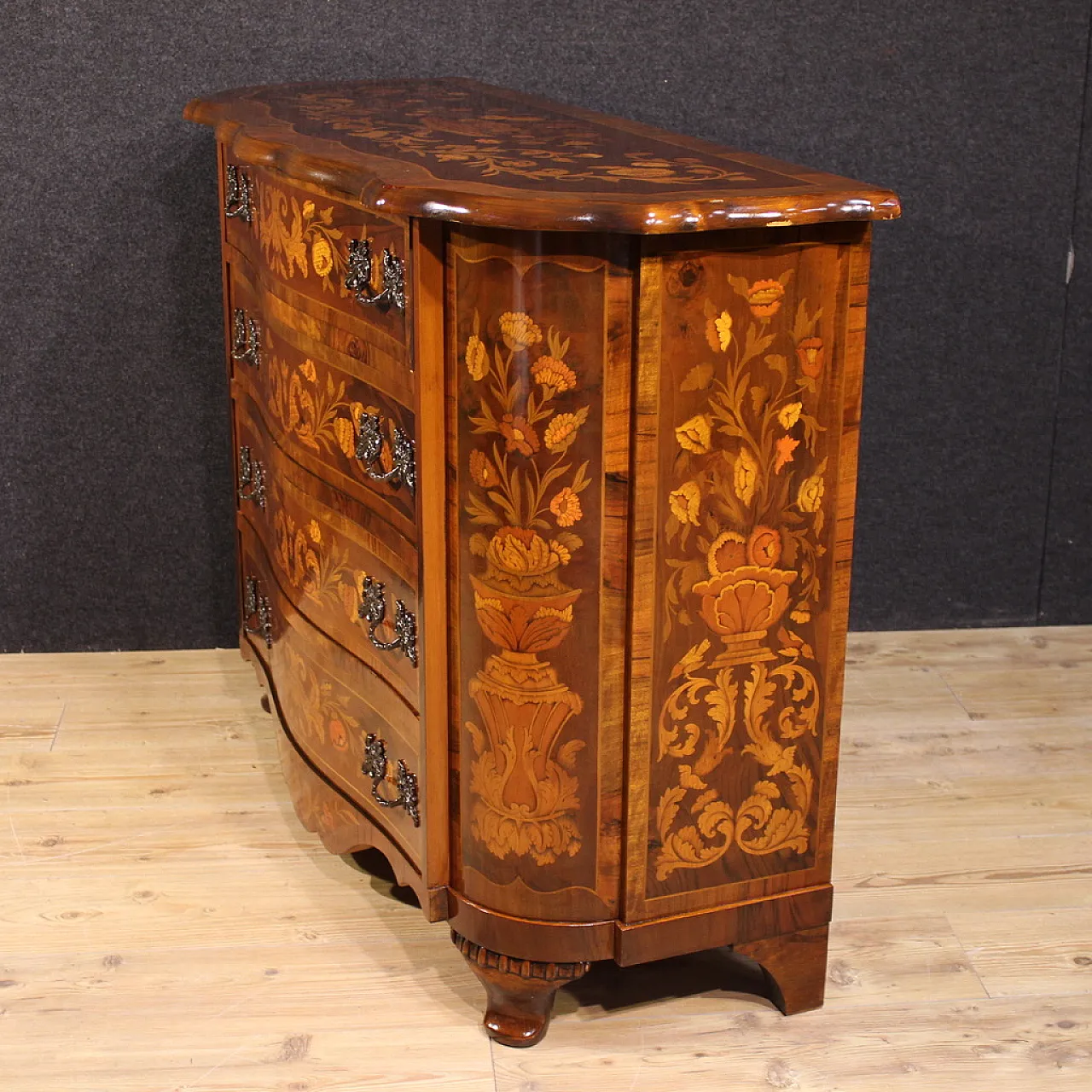 Dutch inlaid chest of drawers, 20th century 3