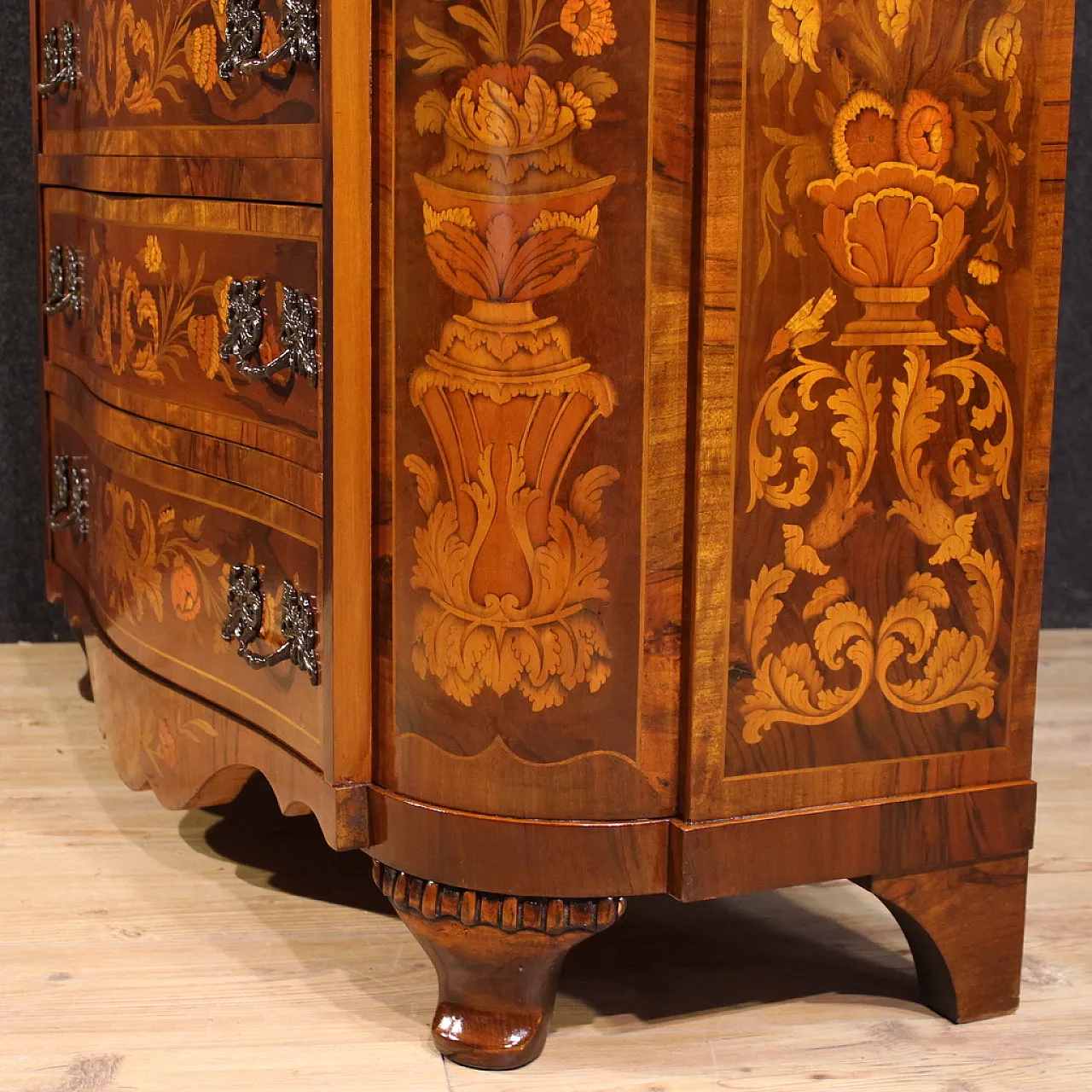 Dutch inlaid chest of drawers, 20th century 4