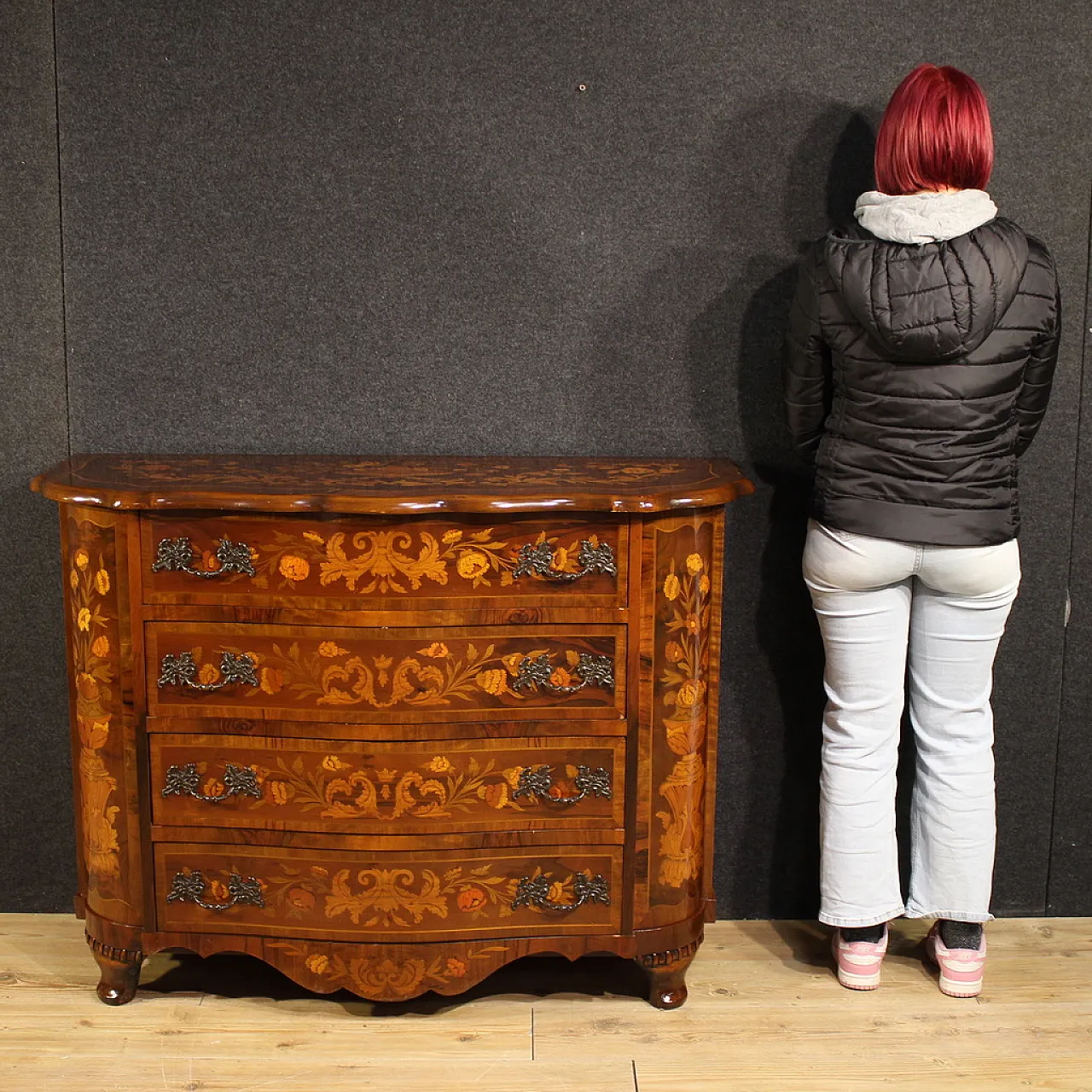 Dutch inlaid chest of drawers, 20th century 6