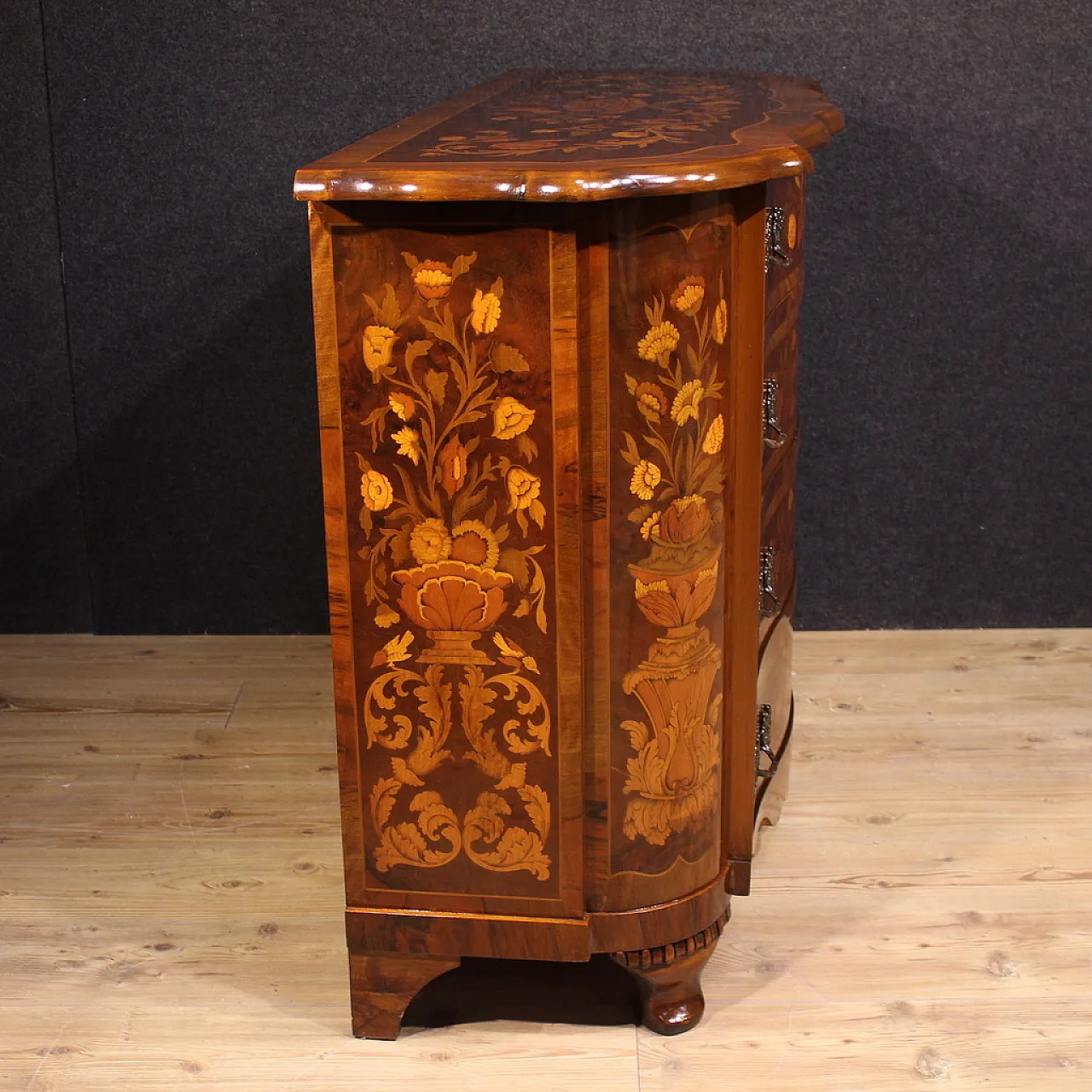 Dutch inlaid chest of drawers, 20th century 8