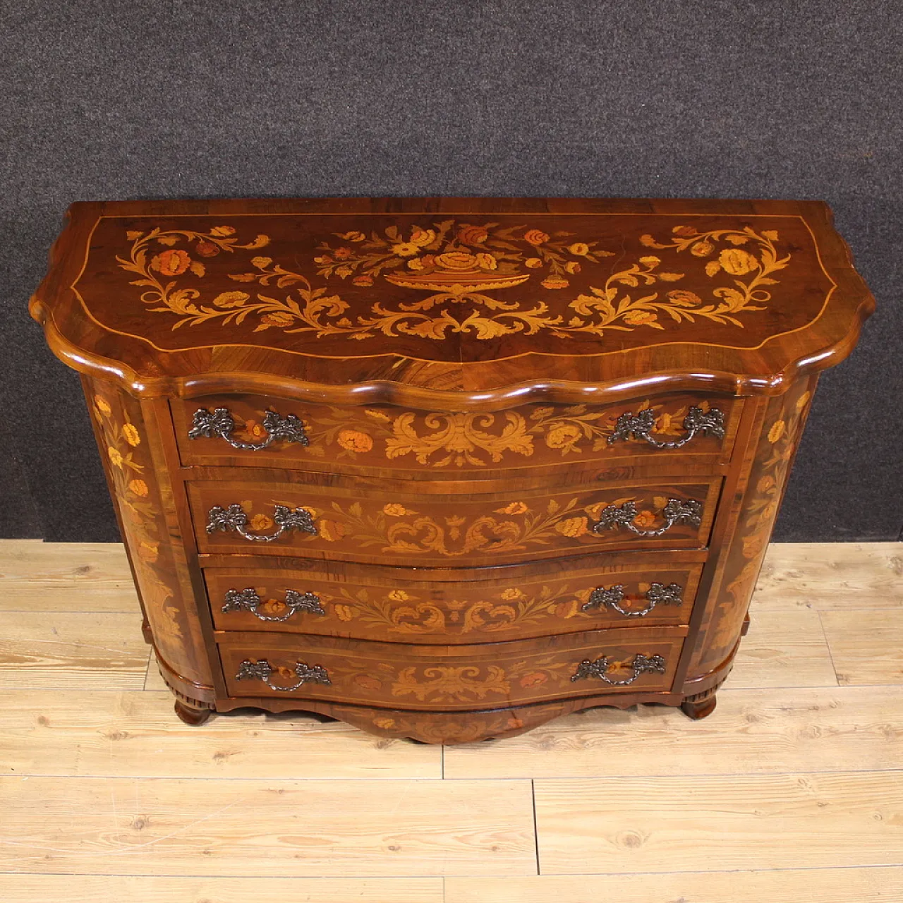 Dutch inlaid chest of drawers, 20th century 9