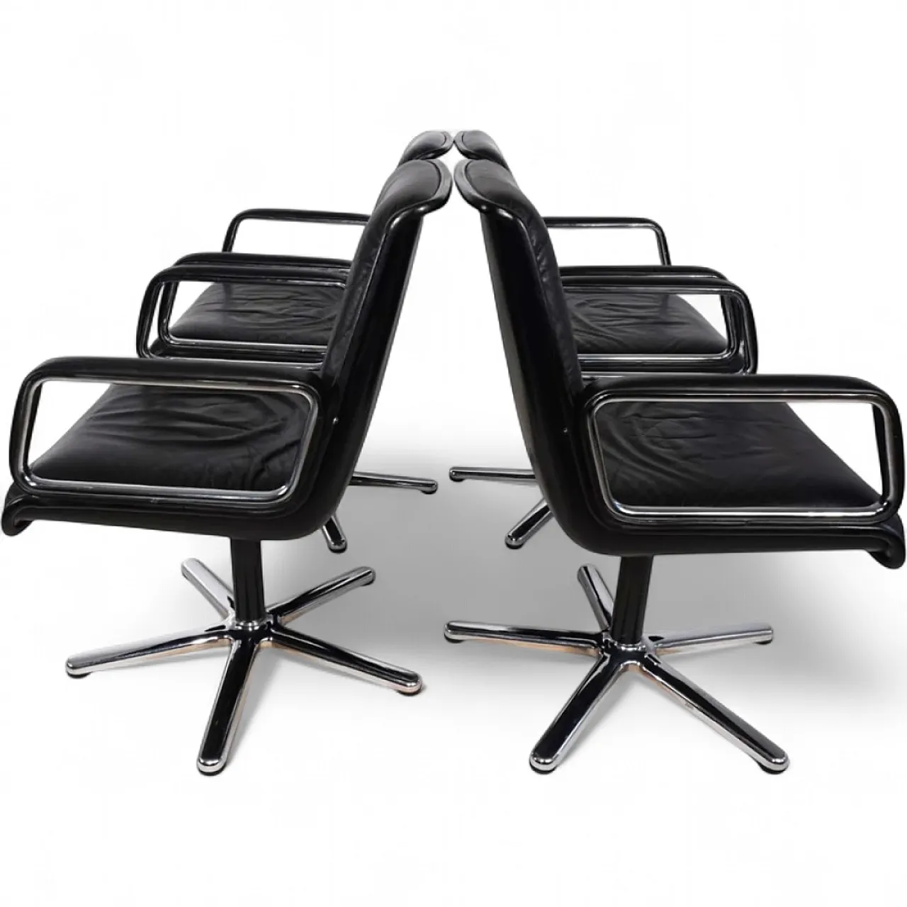 4 sedie girevoli Wilkhahn Delta di Delta Design, anni '70 10