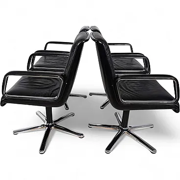 4 sedie girevoli Wilkhahn Delta di Delta Design, anni '70