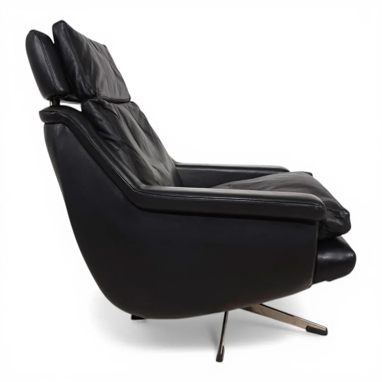 Poltrona lounge in pelle ESA 802 di Werner Langenfeld, anni '70 1