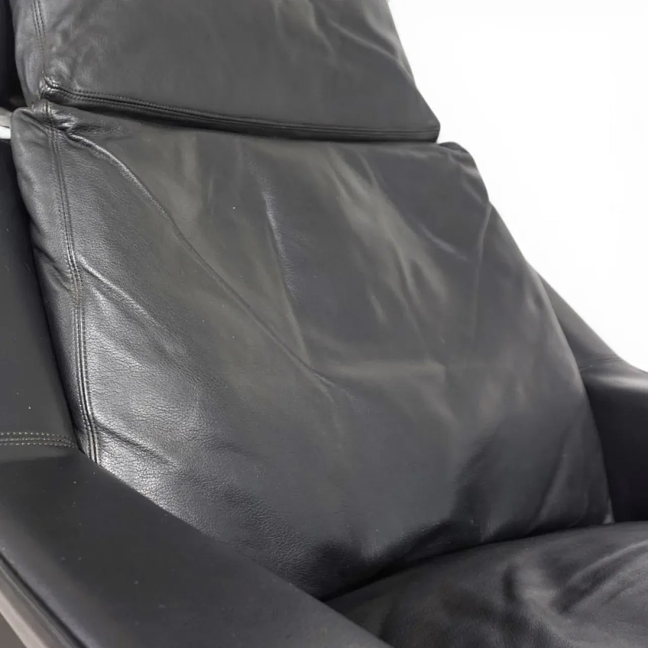 Poltrona lounge in pelle ESA 802 di Werner Langenfeld, anni '70 8