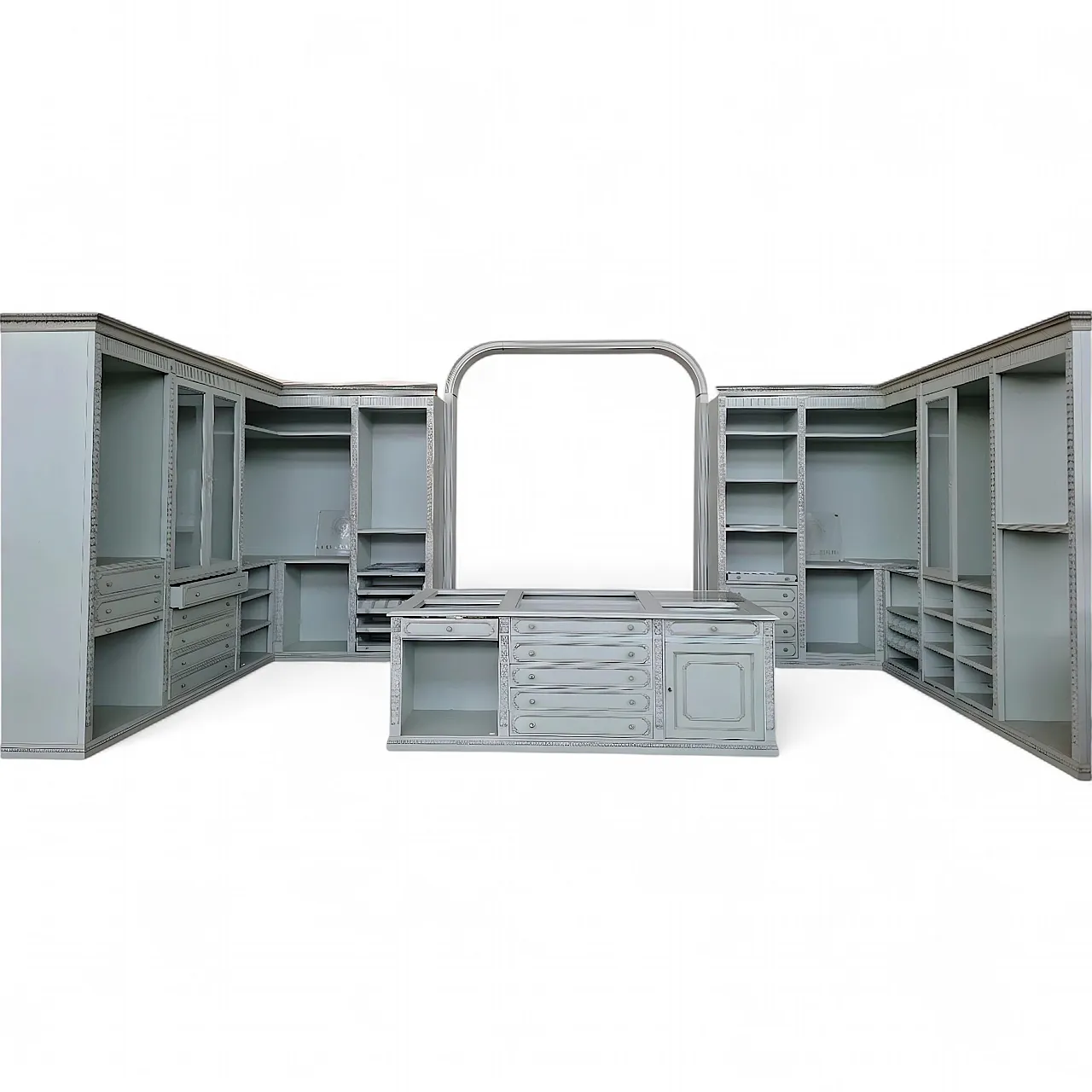 Classic open walk-in closet with central island, 1990s 11