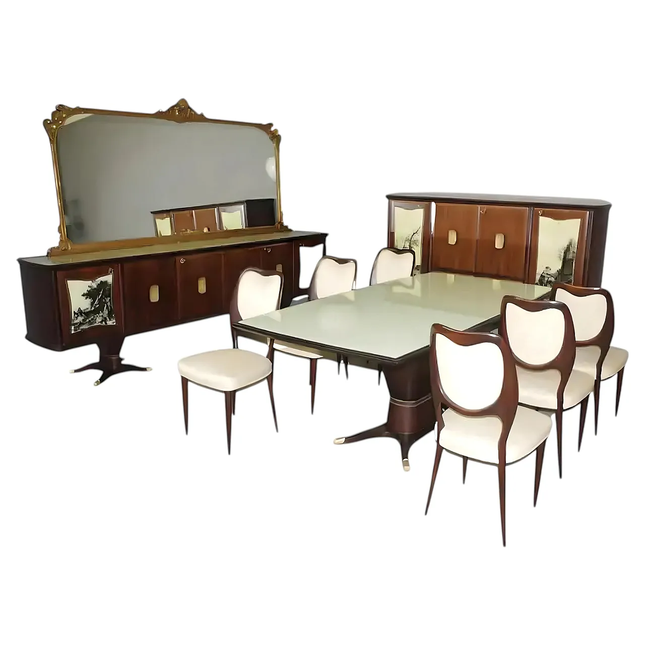 Rigamonti Brothers dining set, 1940s 1
