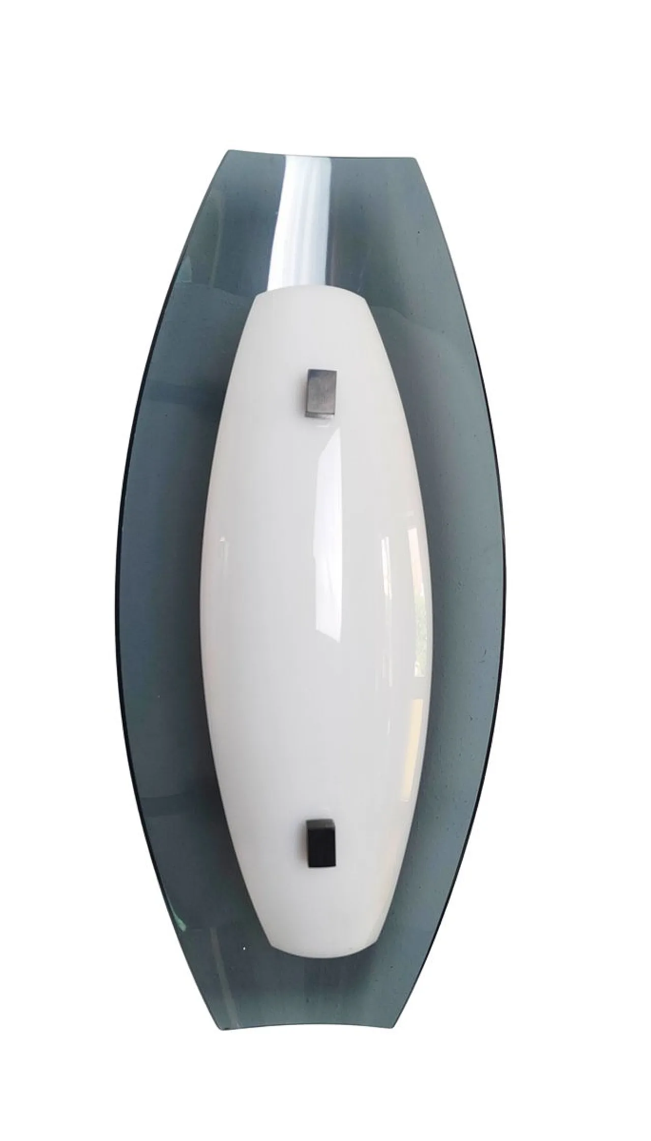 Coppia di lampade da parete in vetro acrilico, anni '70 2