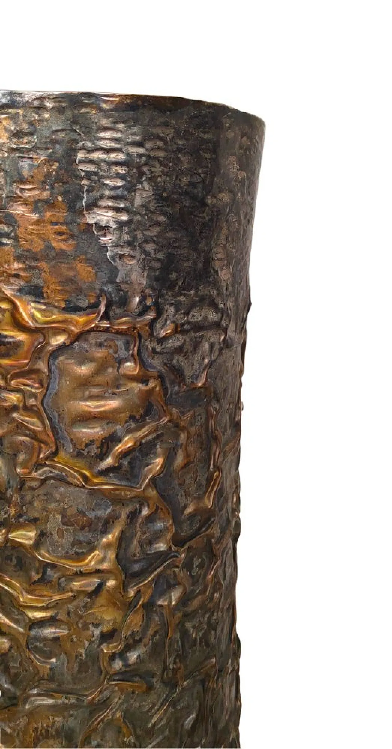 Silver-plated copper umbrella stand, 1960s 3