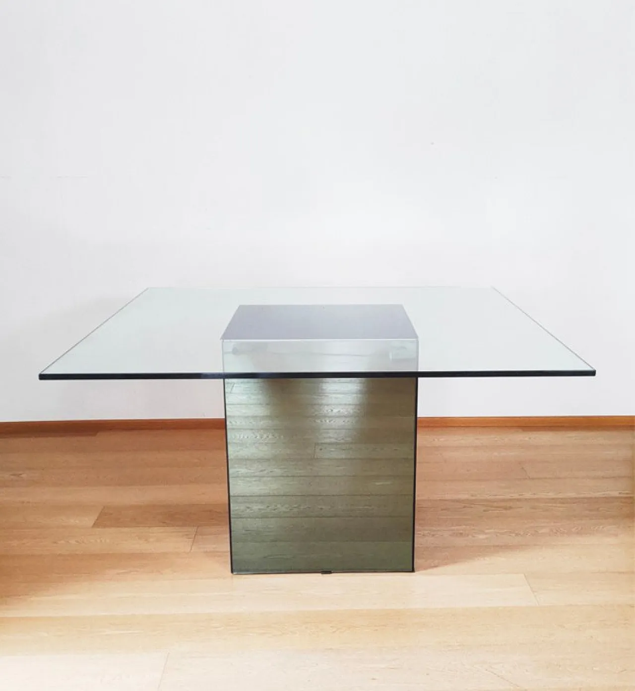Smoked glass table by Nanda Vigo for Acerbis, 1970s 1