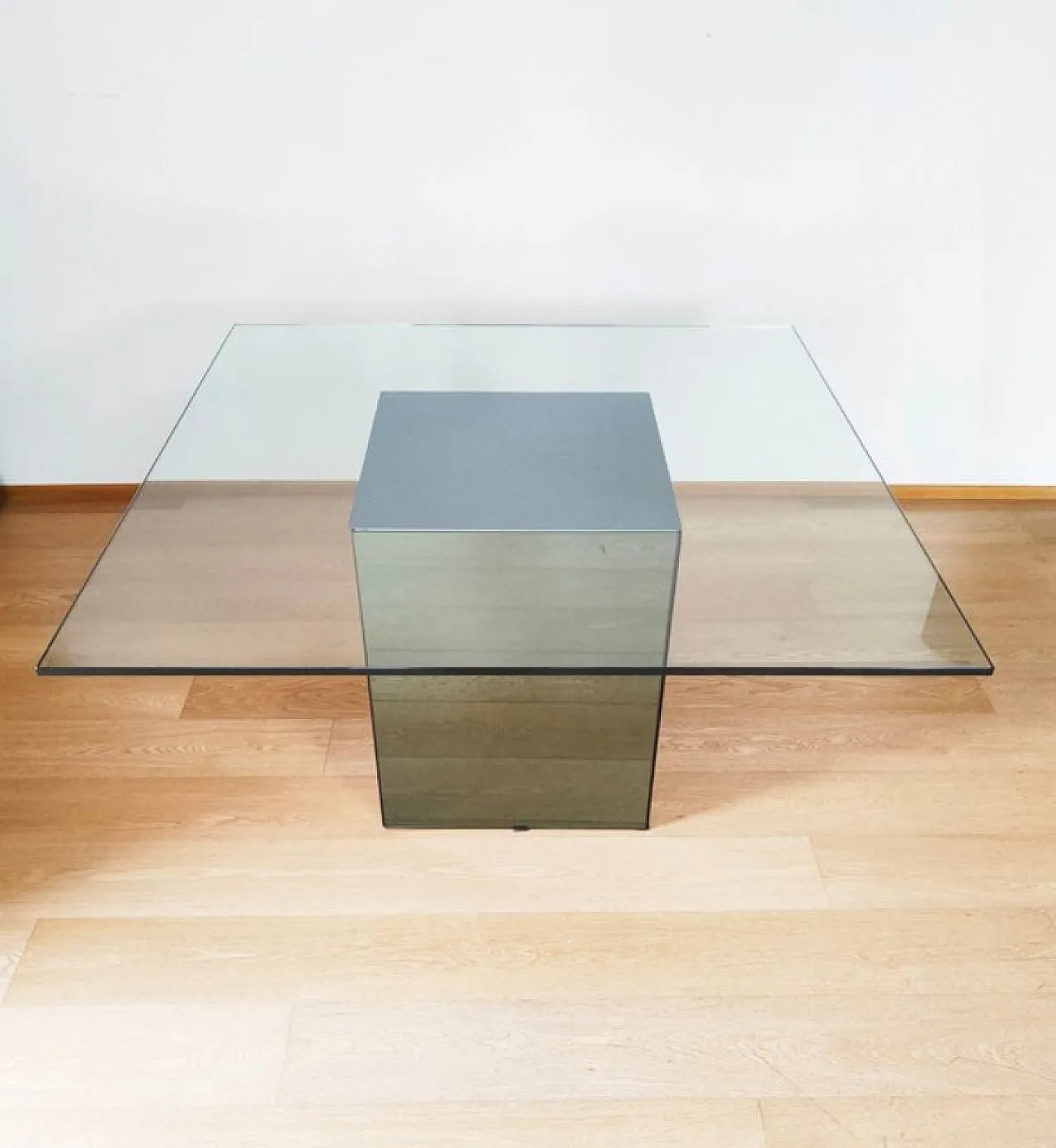 Smoked glass table by Nanda Vigo for Acerbis, 1970s 2