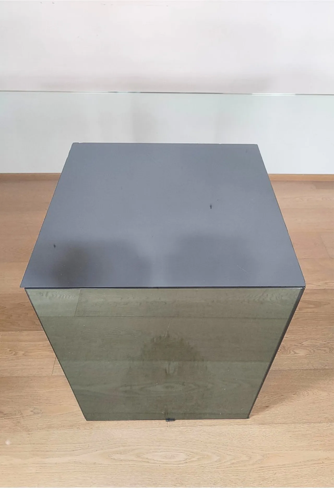 Smoked glass table by Nanda Vigo for Acerbis, 1970s 3