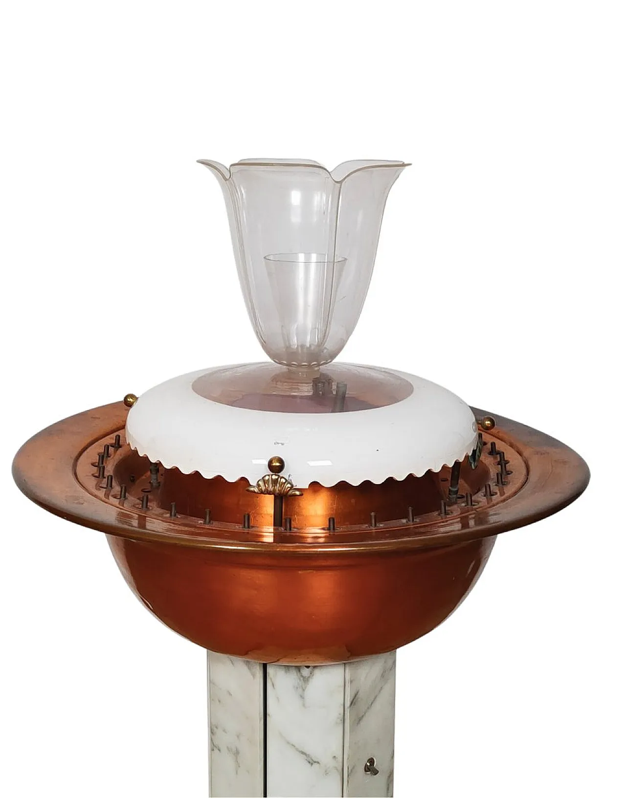 Fontana in marmo e rame, anni '60 2