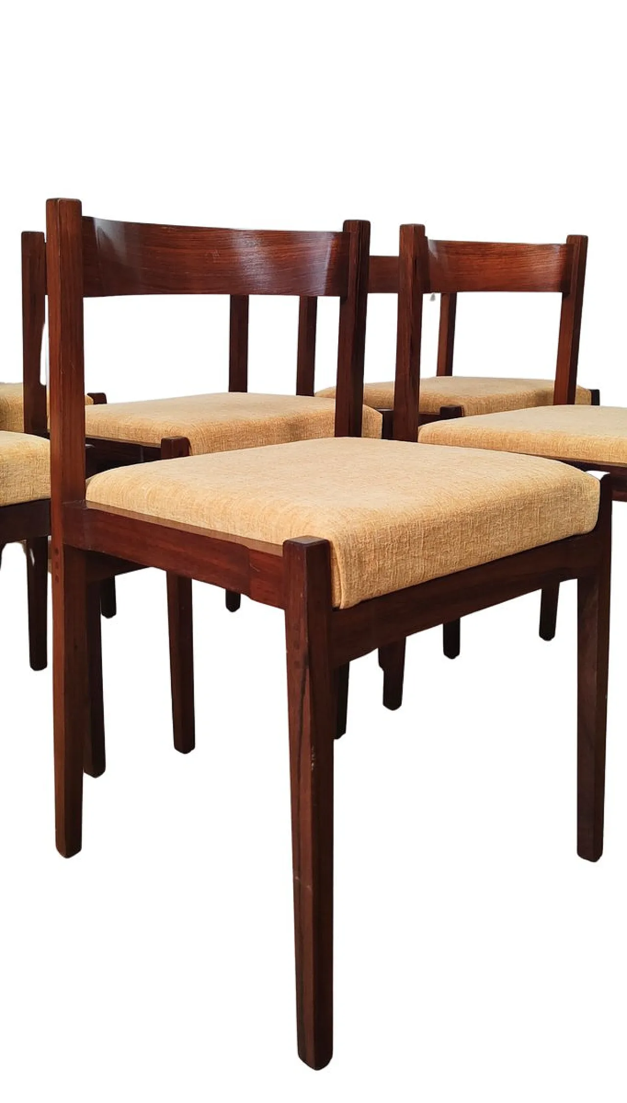 6 Sedie in palissandro di Giancarlo Frattini per Cassina, anni '60 4