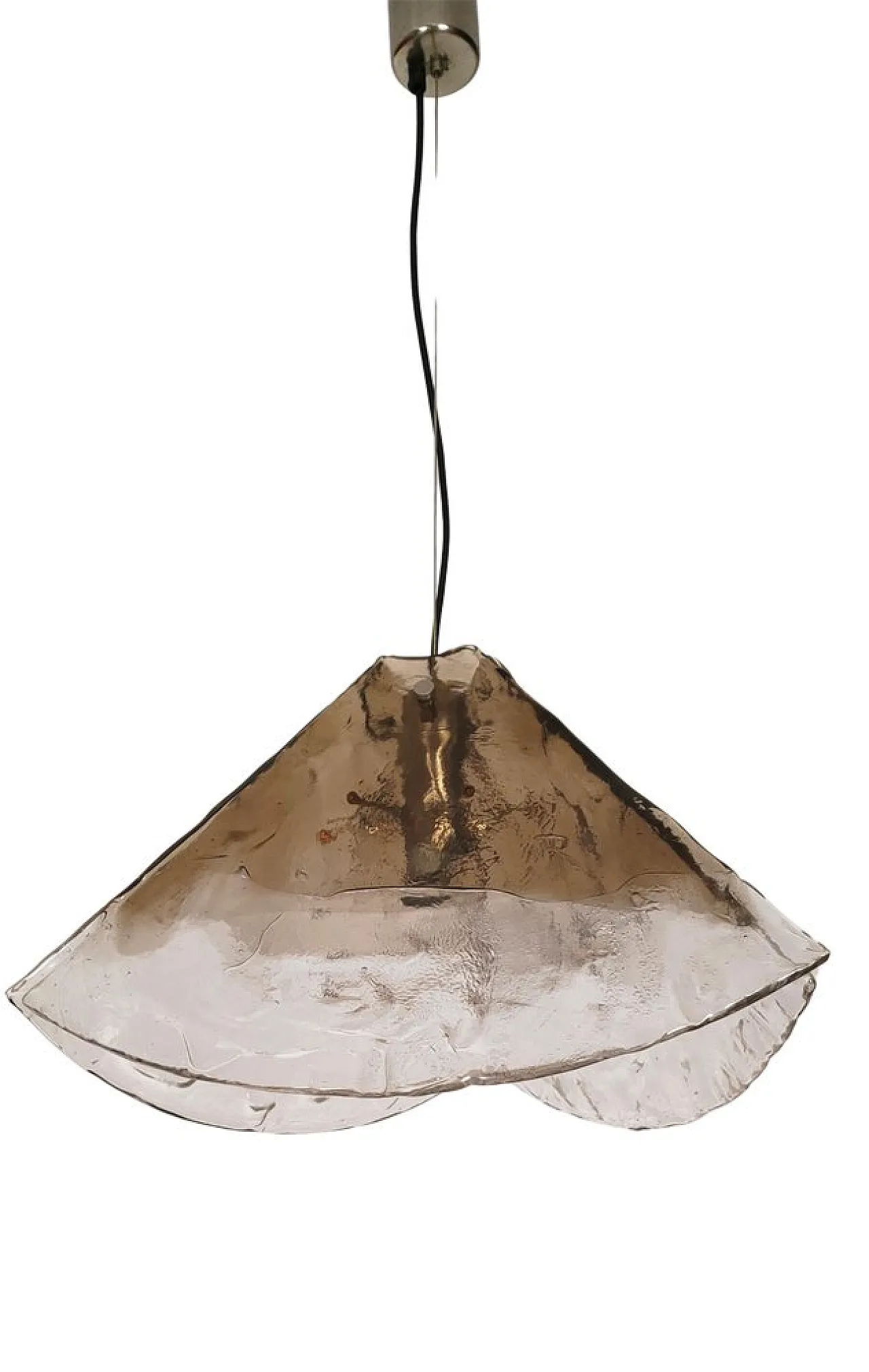 Lampada a sospensione in vetro di Murano di Mazzega, anni '70 1