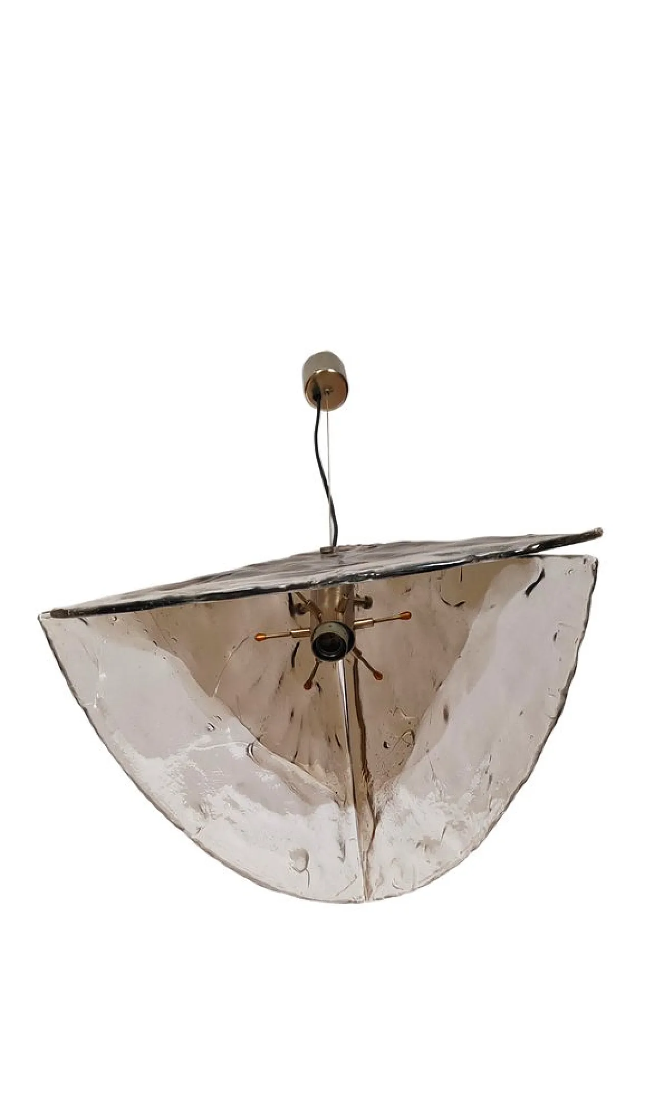 Lampada a sospensione in vetro di Murano di Mazzega, anni '70 2