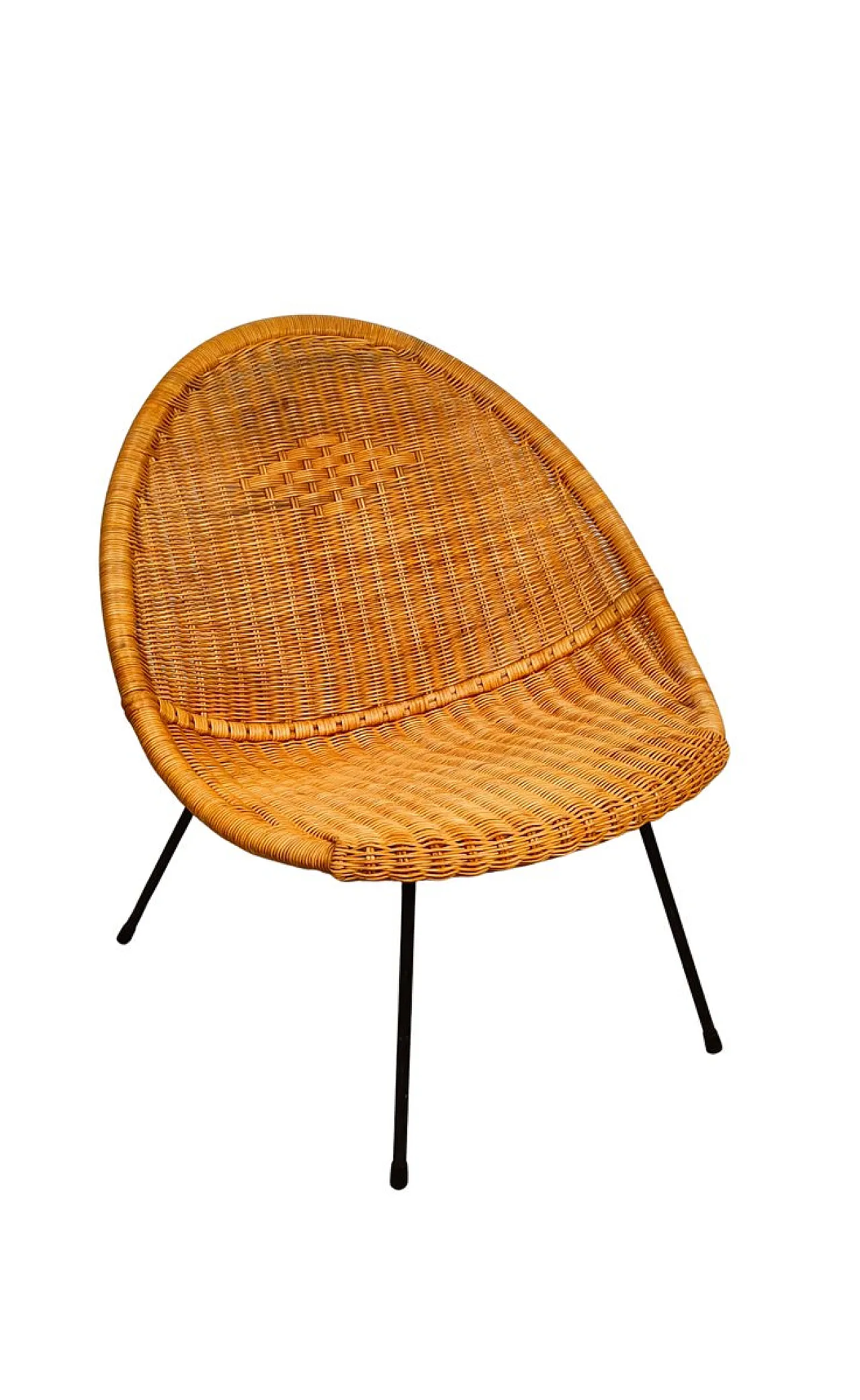 Wicker armchair, 1950s 2