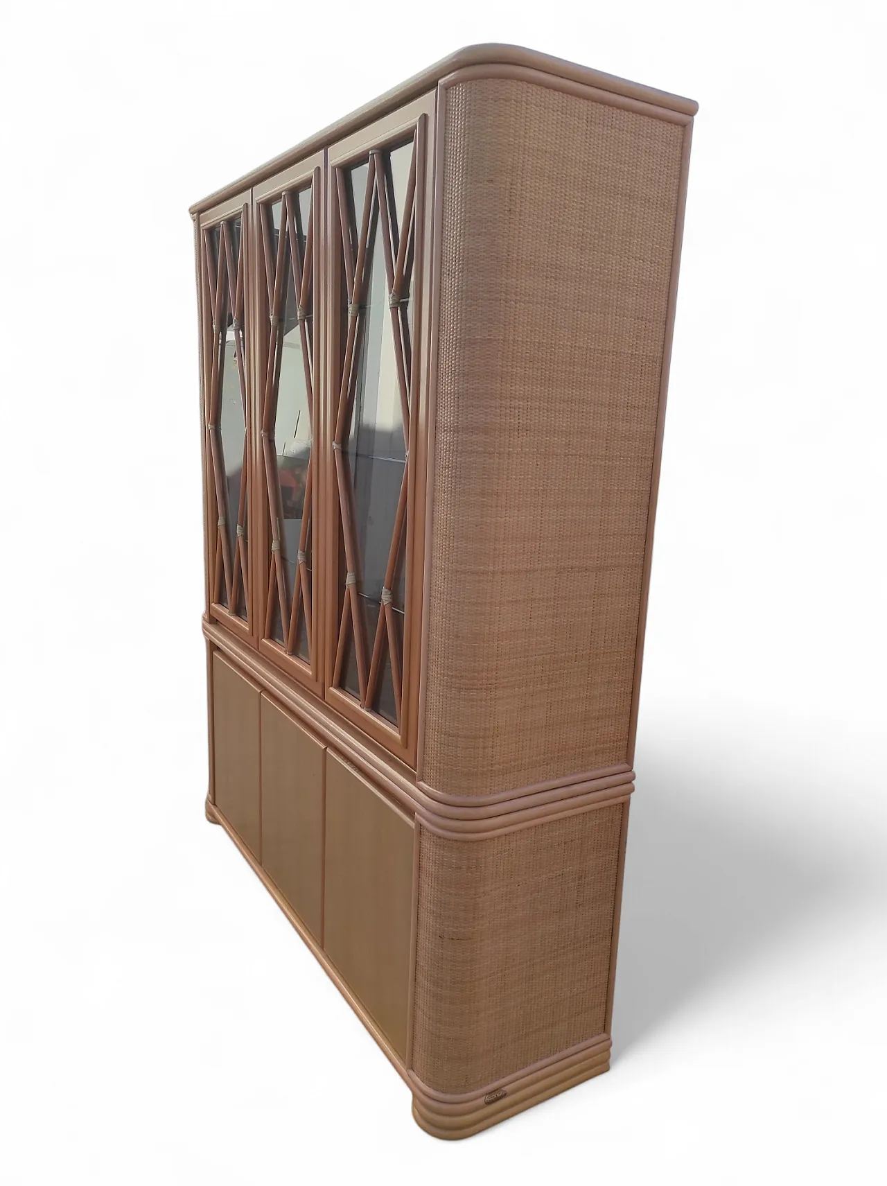 Credenza in legno di bambù Roberti Rattan, anni '60 4