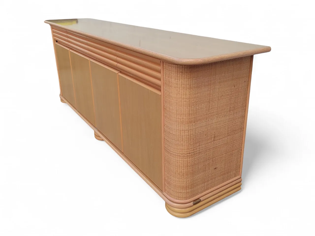 Contromobile in bamboo di Roberti Rattan, anni '60 2