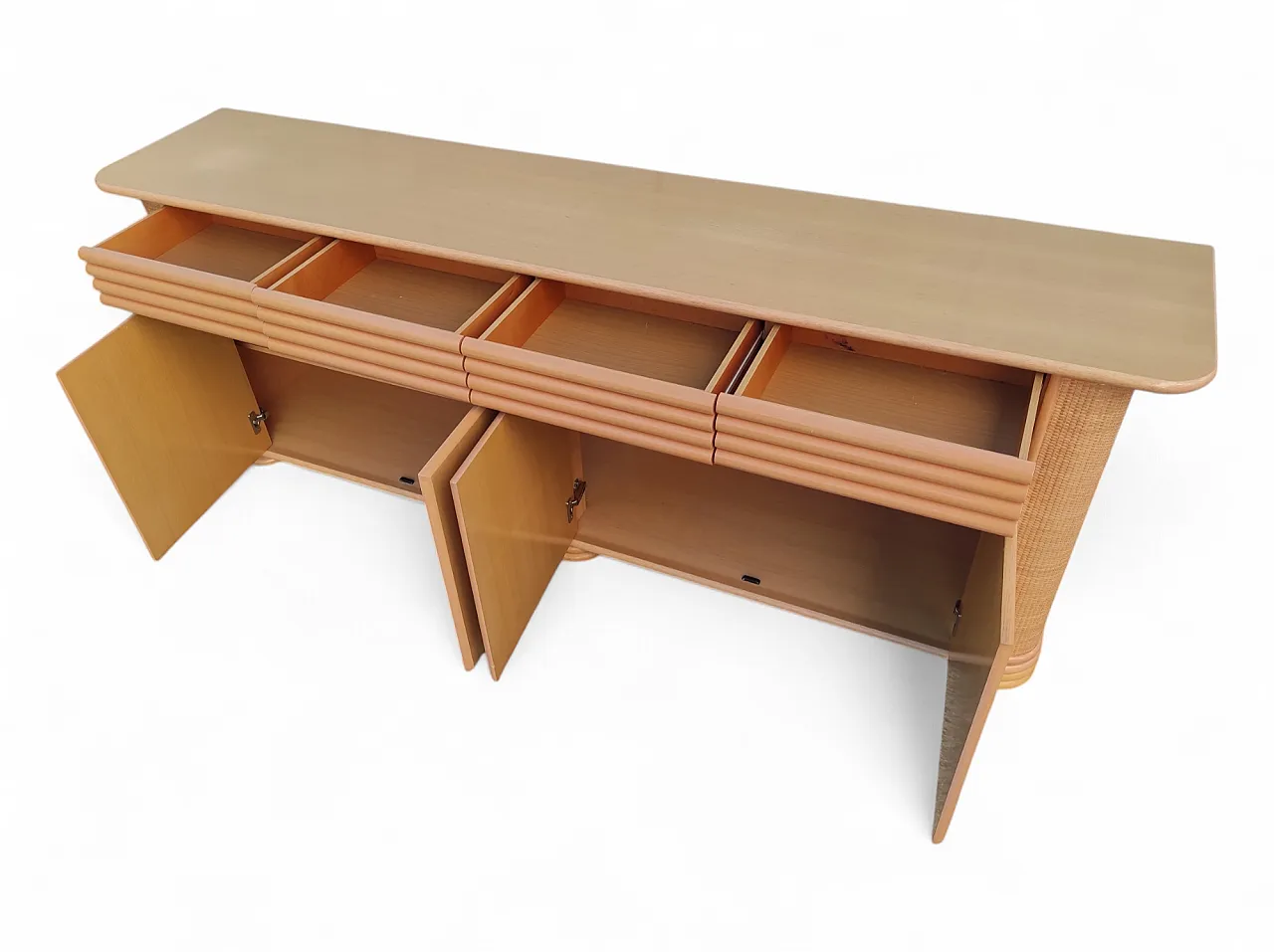 Contromobile in bamboo di Roberti Rattan, anni '60 7