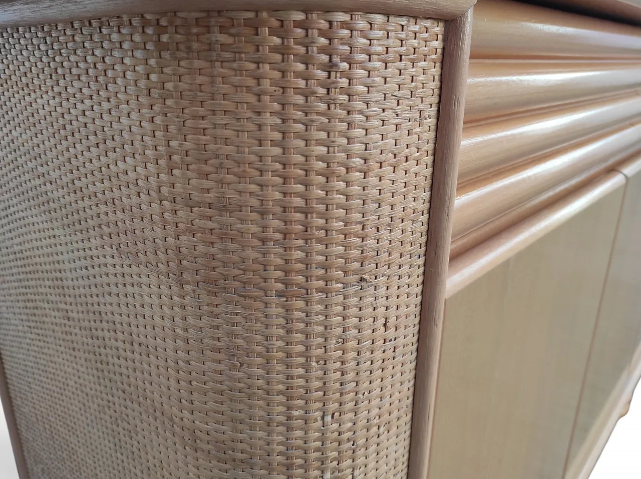 Contromobile in bamboo di Roberti Rattan, anni '60 19