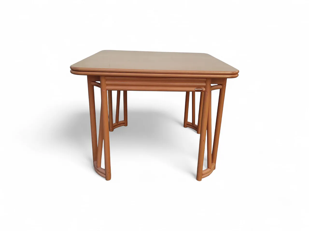 Bamboo wood table by Roberti Rattan, 1960s 1
