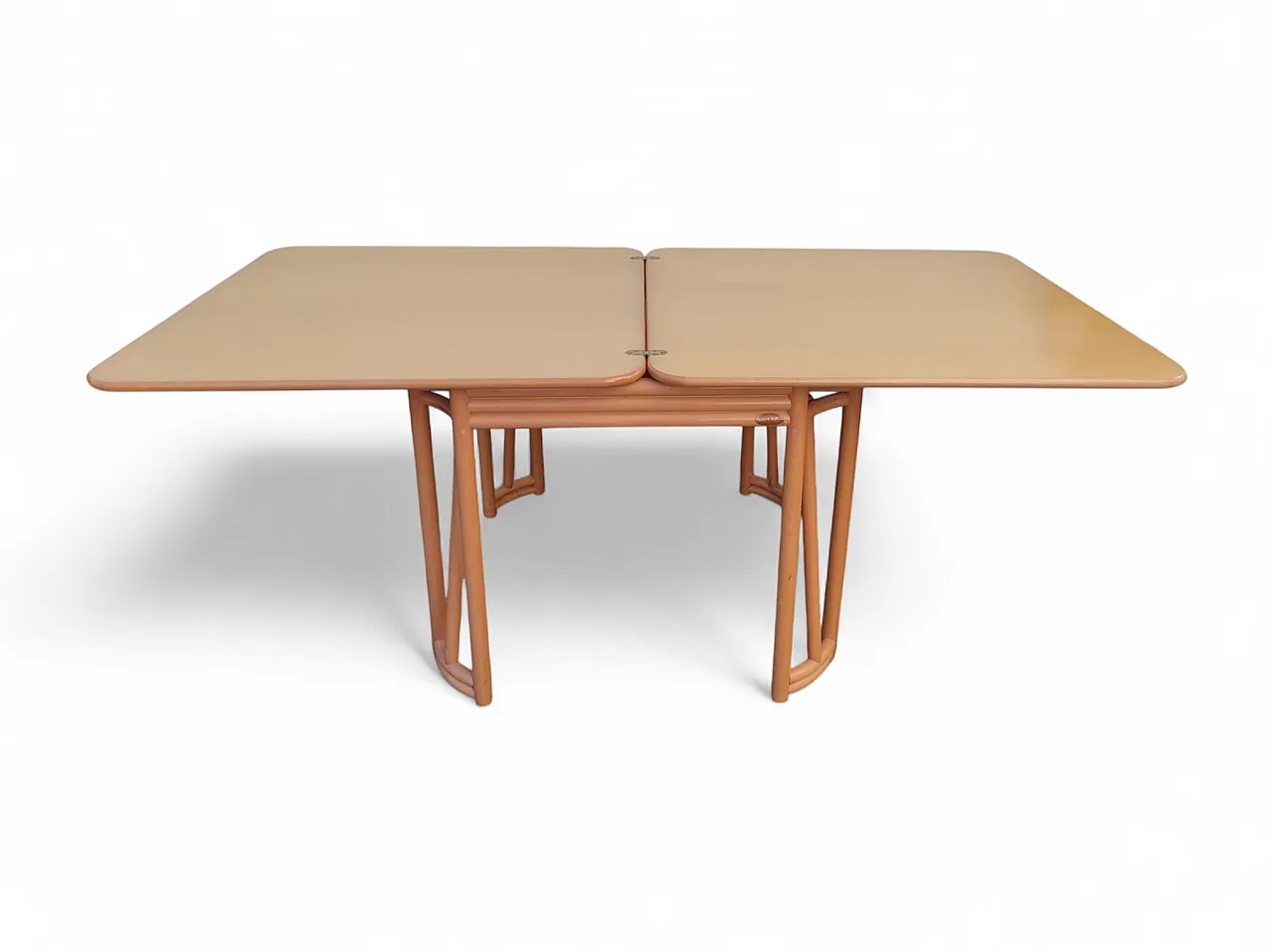 Bamboo wood table by Roberti Rattan, 1960s 6