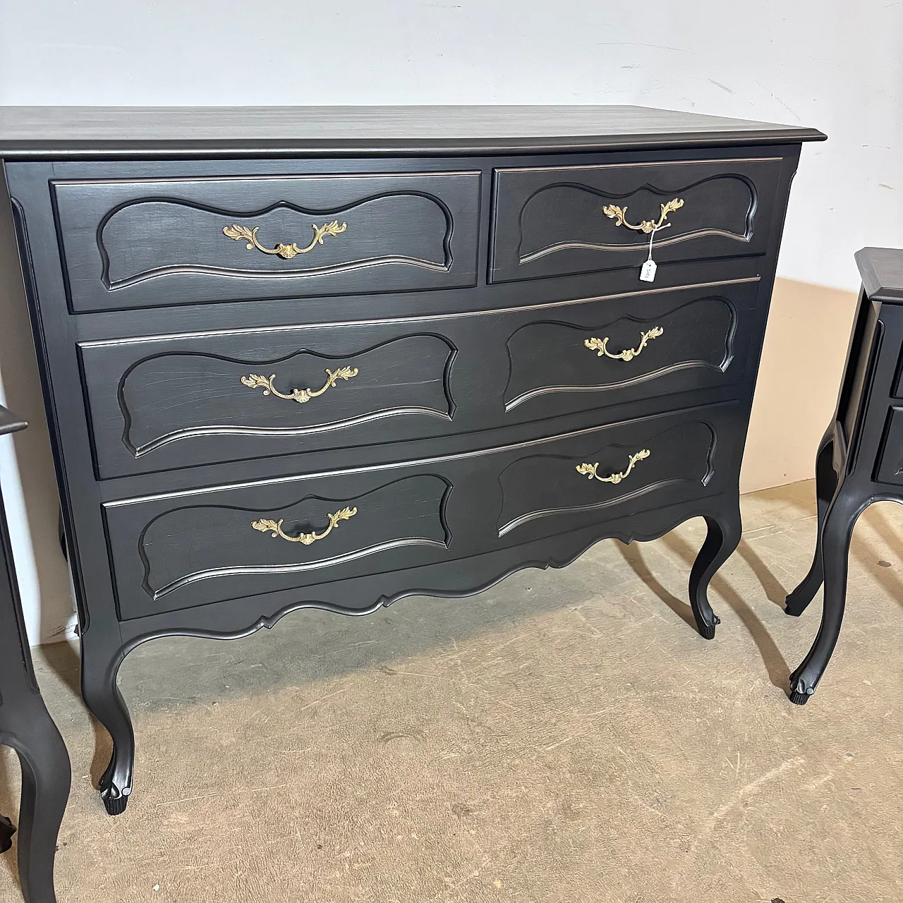 Chest of drawers and two bedside tables, 1950s 5