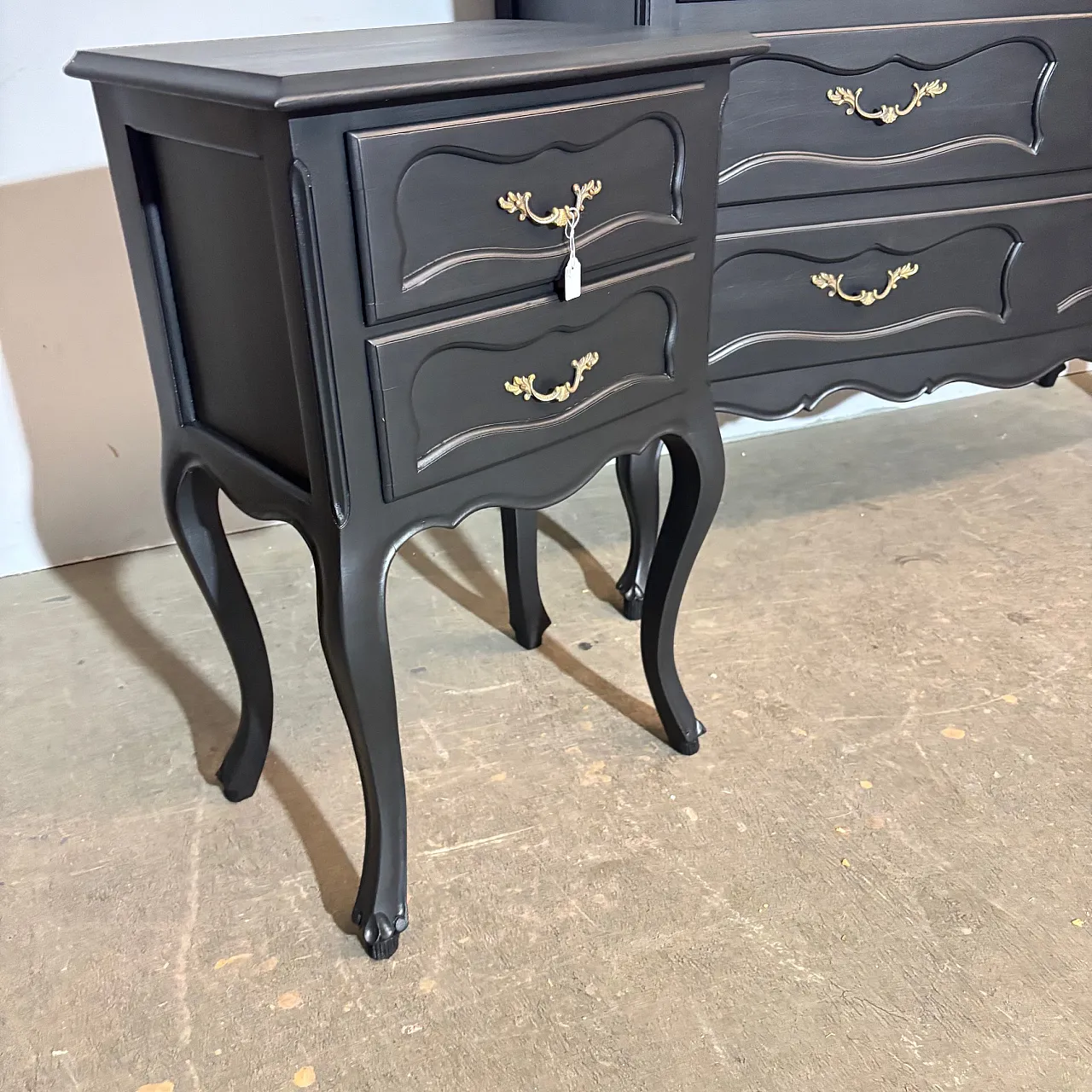 Chest of drawers and two bedside tables, 1950s 6
