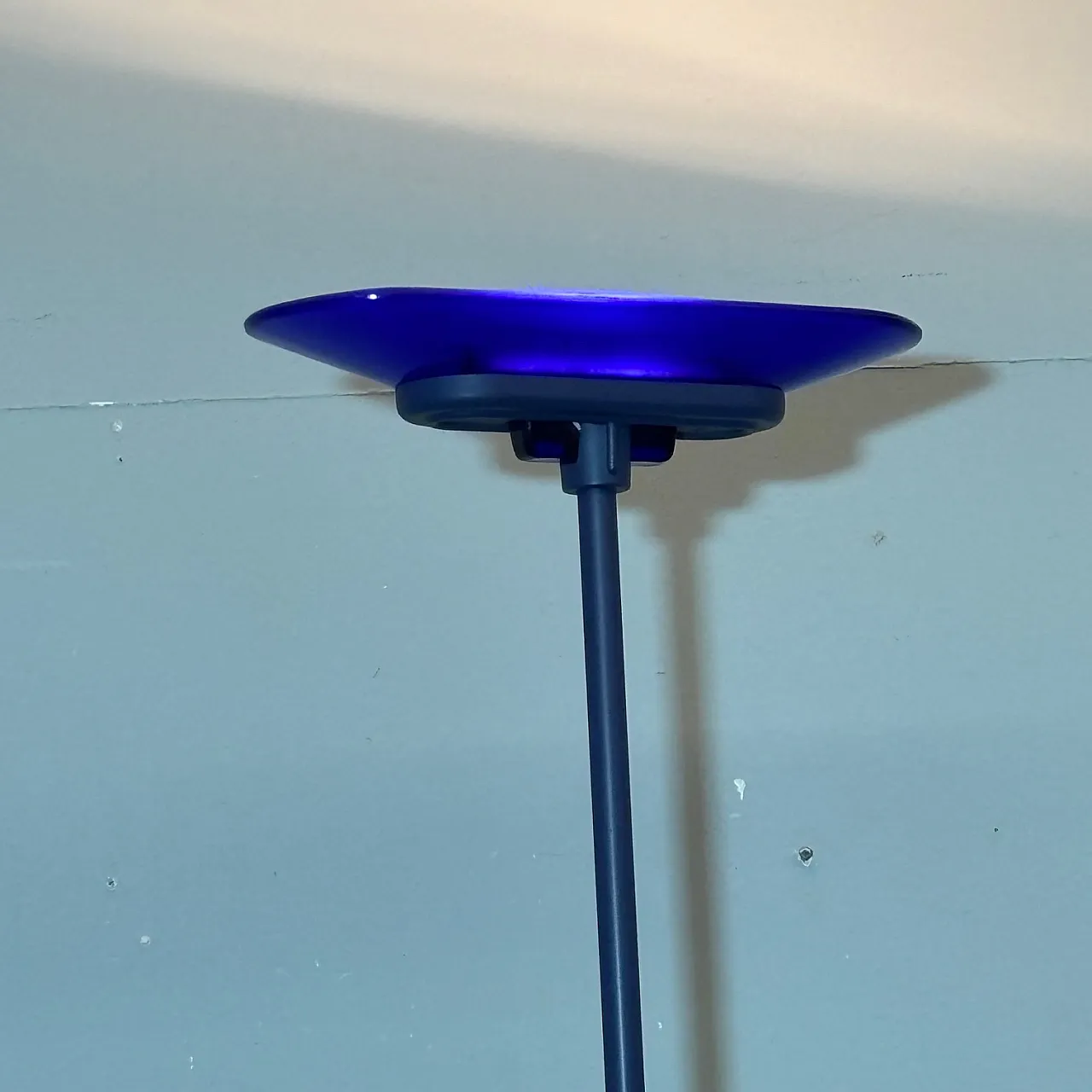Jill  floor lamp by Arteluce blue Murano glass, 70s 2