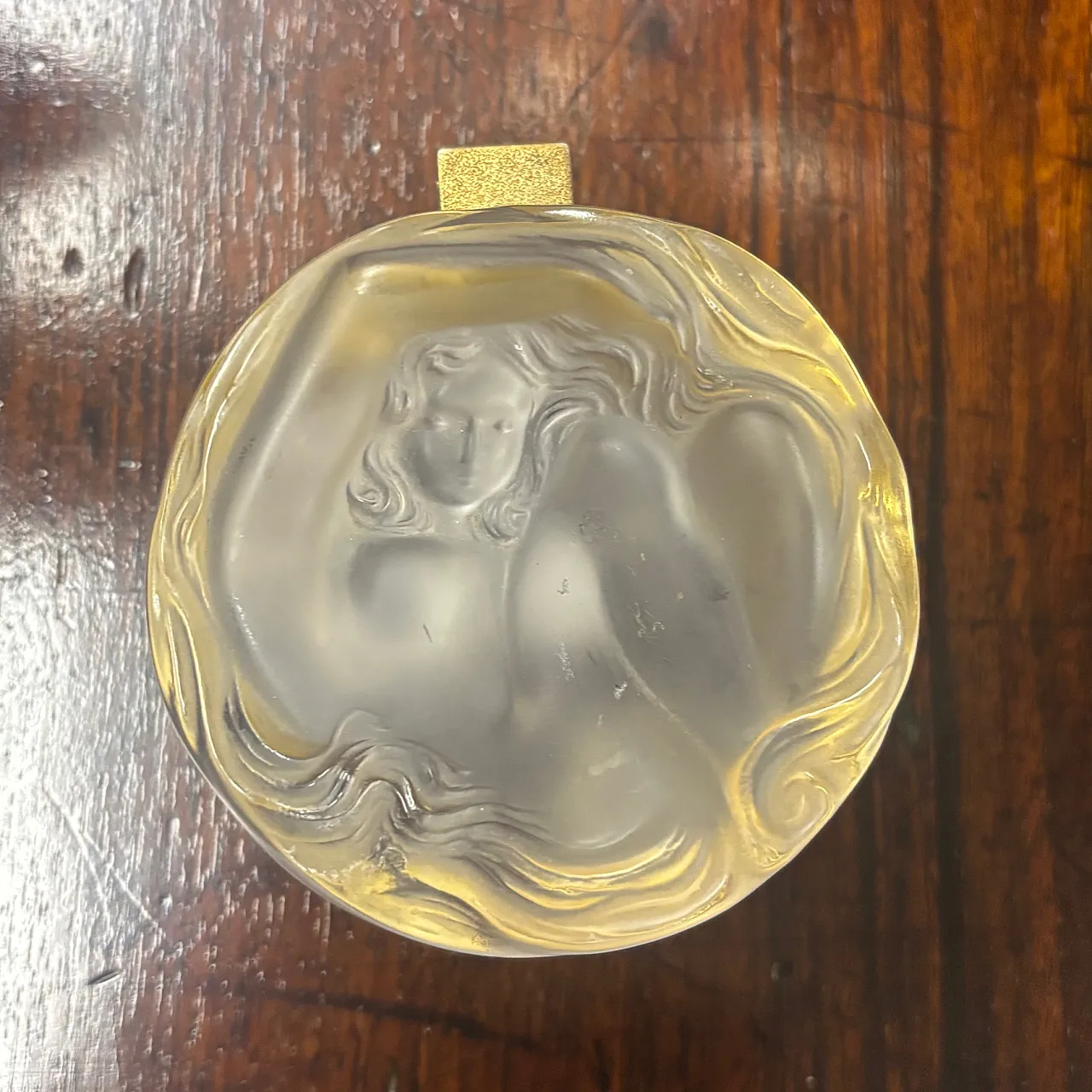 Porta cipria gioie Daphne in cristallo di Lalique France, anni '20 1