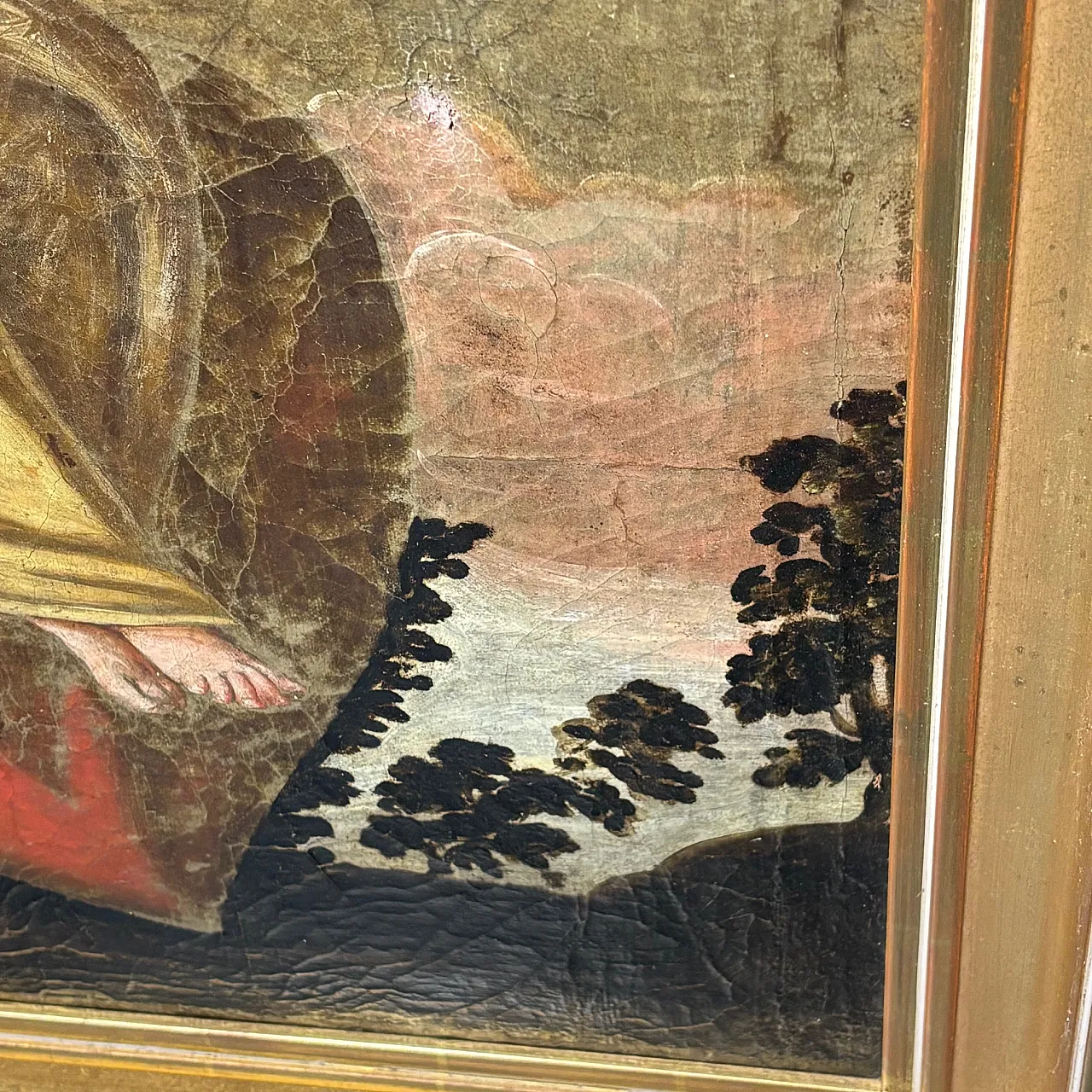 Oil painting on canvas Spanish school Jesus, 18th century 3