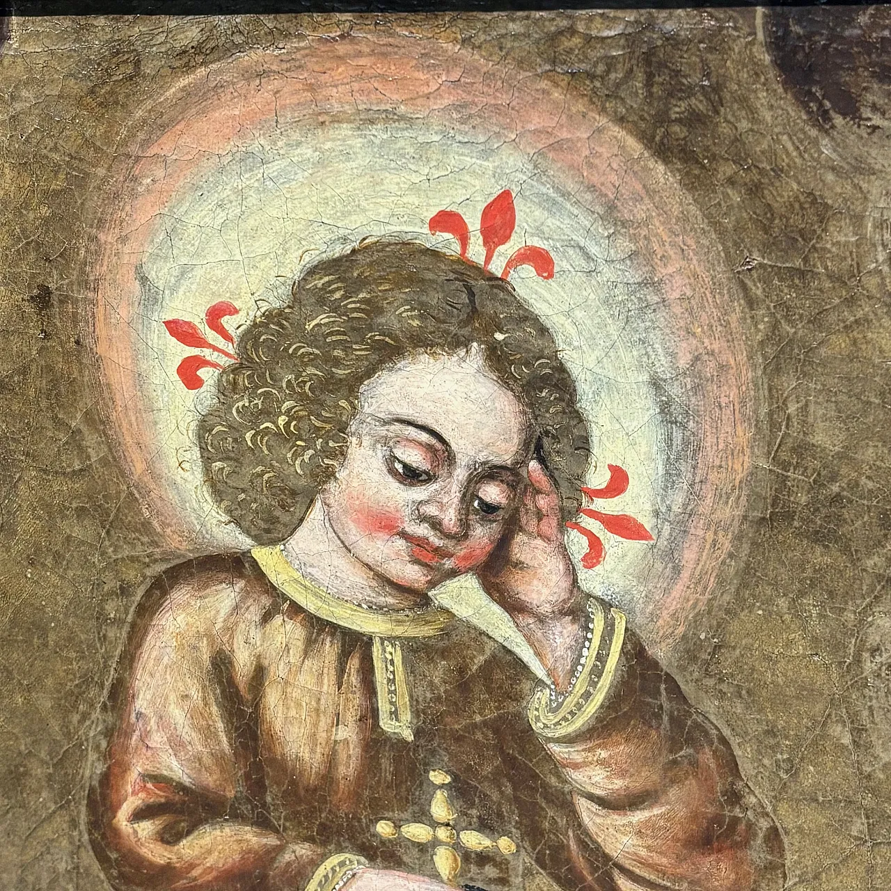 Oil painting on canvas Spanish school Jesus, 18th century 6