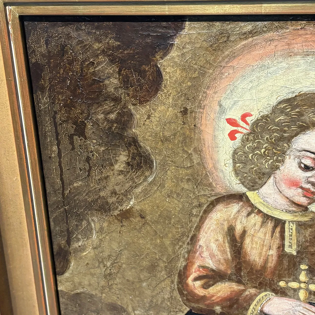 Oil painting on canvas Spanish school Jesus, 18th century 7