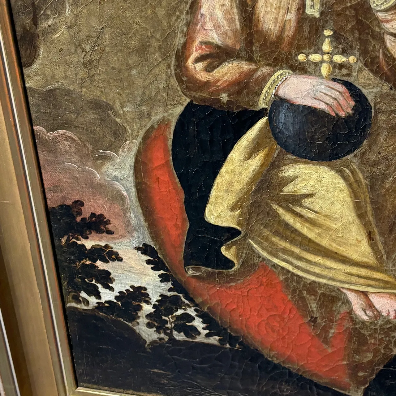 Oil painting on canvas Spanish school Jesus, 18th century 8