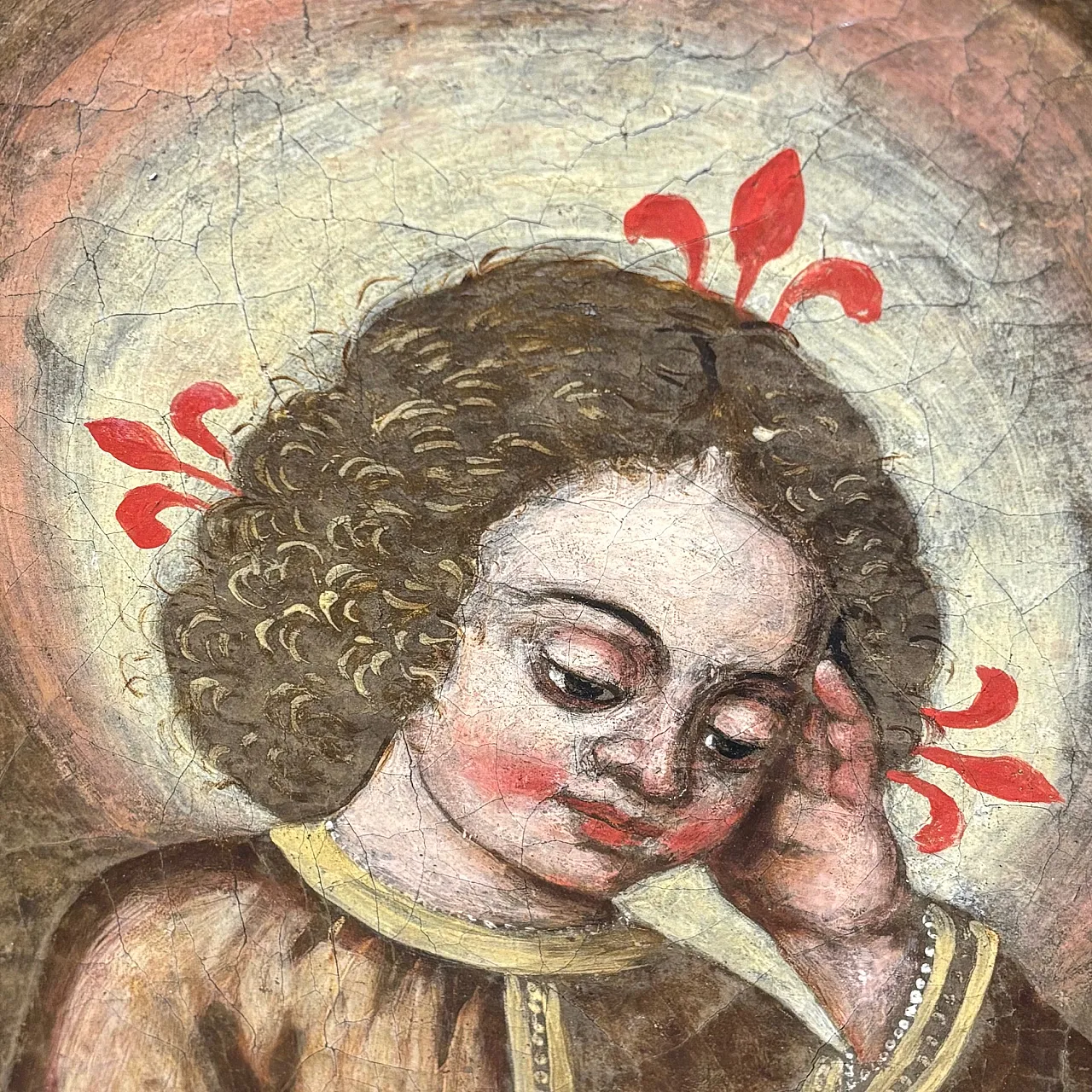 Oil painting on canvas Spanish school Jesus, 18th century 10