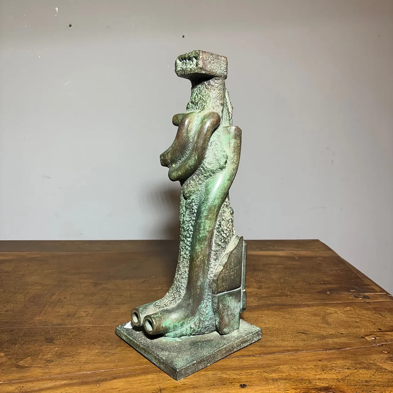 Bronze sculpture totem Horst BoHm Kronach. Germany, 80s 5