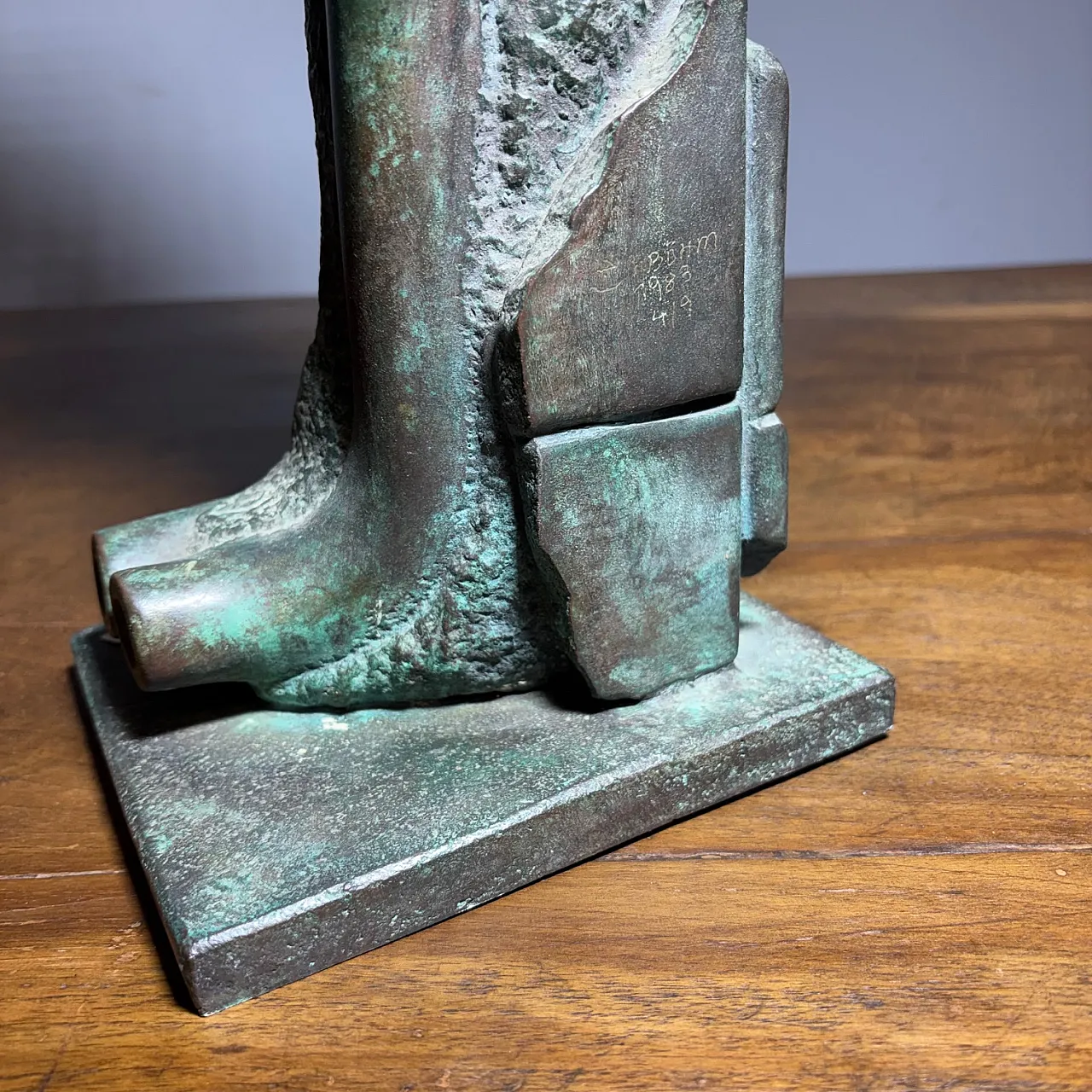 Bronze sculpture totem Horst BoHm Kronach. Germany, 80s 9