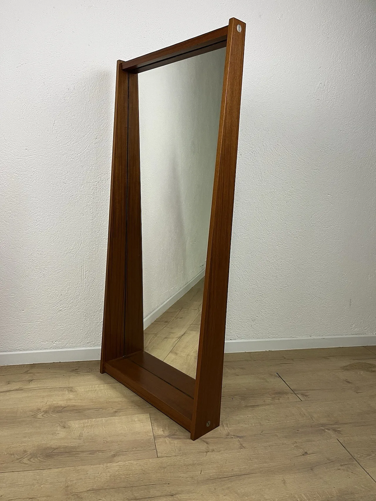 Specchio da terra in legno, anni '60 8