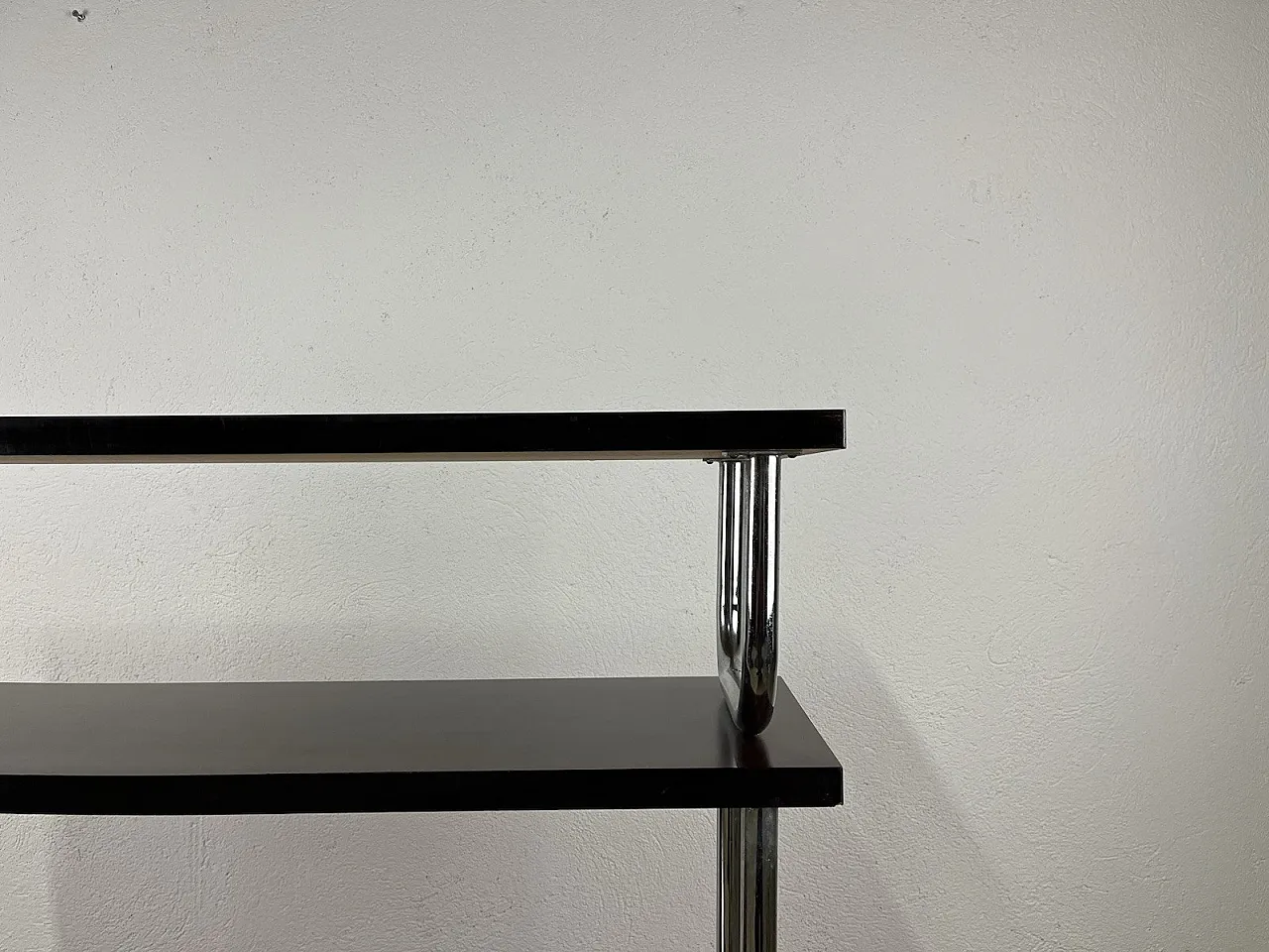 Libreria in acciaio e legno, anni '60 3