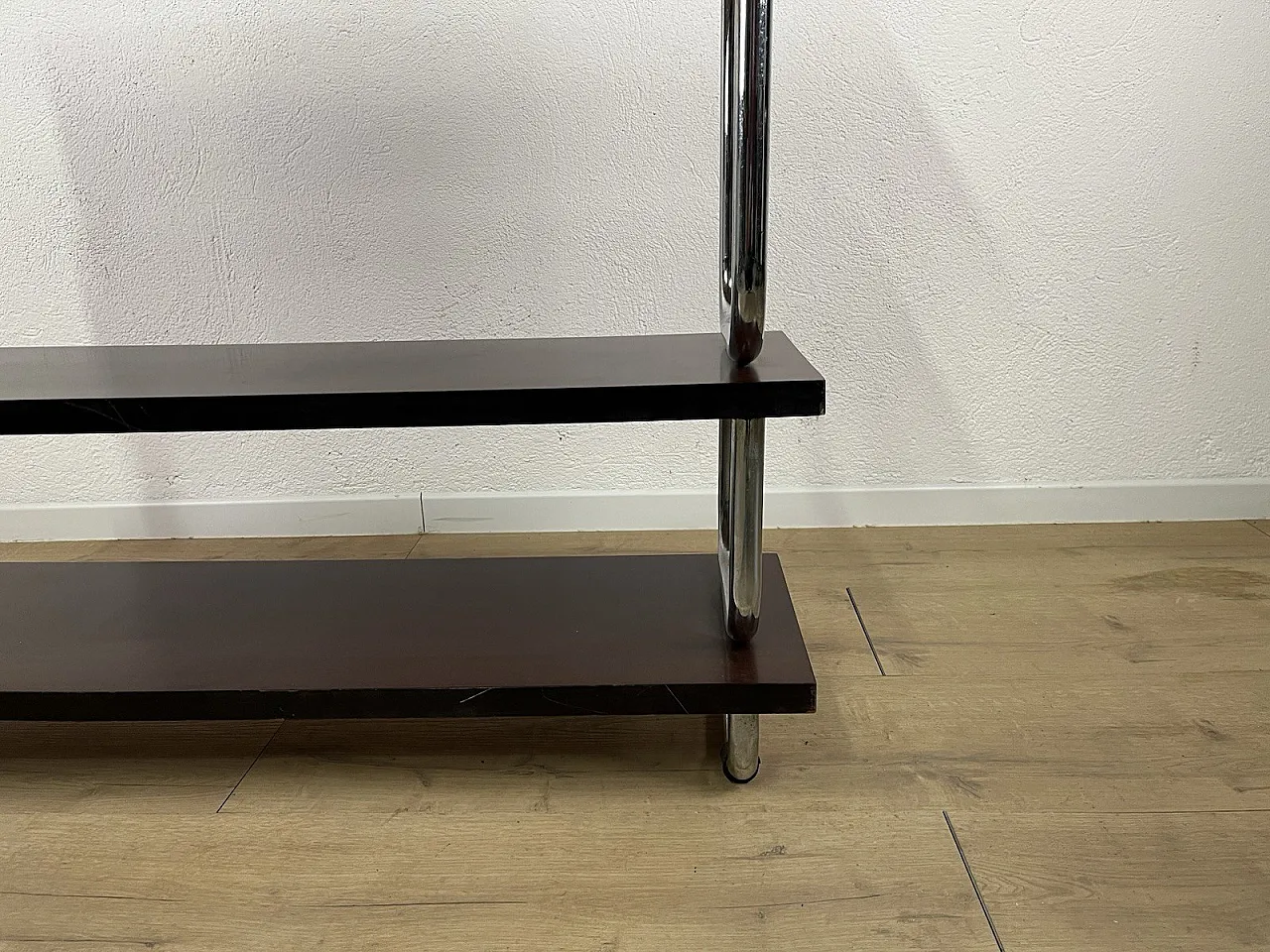 Libreria in acciaio e legno, anni '60 5